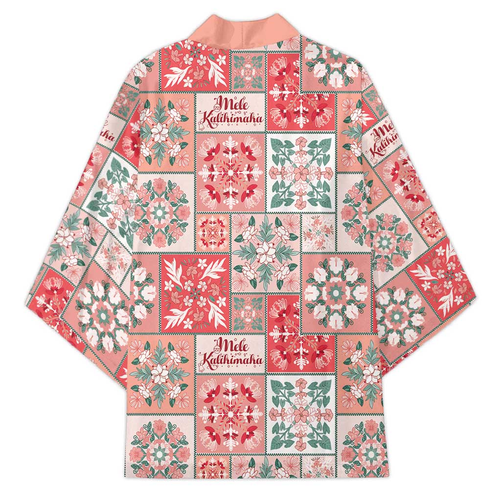 Mele Kalikimaka Hawaii Christmas Kimono Ulaula Seamless Floral Motif - Polynesian Pride
