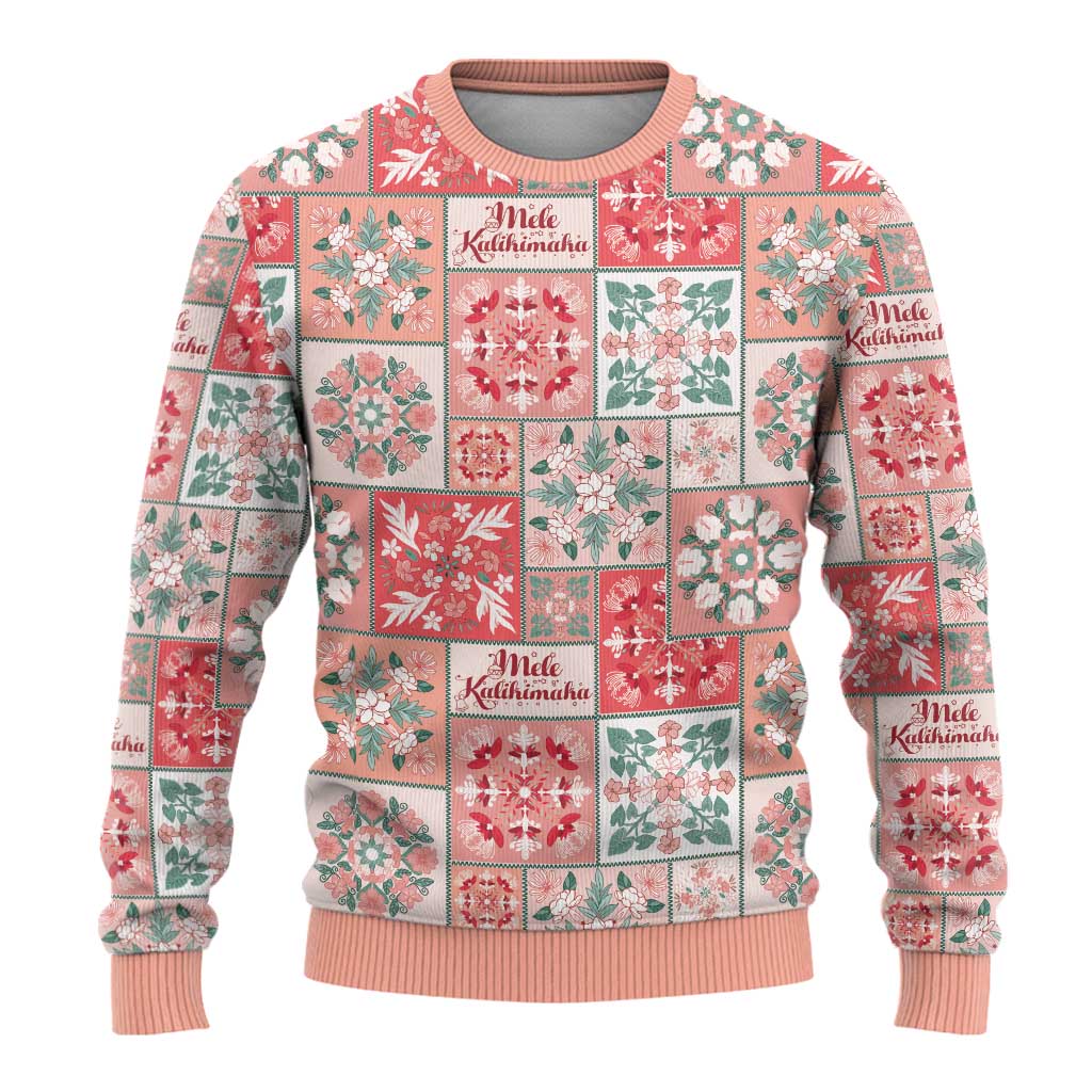 Mele Kalikimaka Hawaii Christmas Ugly Christmas Sweater Ulaula Seamless Floral Motif - Polynesian Pride
