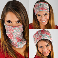 Mele Kalikimaka Hawaii Christmas Neck Gaiter Ulaula Seamless Floral Motif - Polynesian Pride