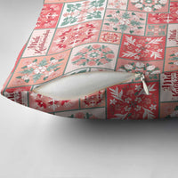 Mele Kalikimaka Hawaii Christmas Pillow Cover Ulaula Seamless Floral Motif - Polynesian Pride