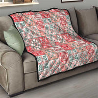 Mele Kalikimaka Hawaii Christmas Quilt Ulaula Seamless Floral Motif - Polynesian Pride