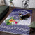 American Samoa Bald Eagle Area Rug Polynesian Tropical Flowers