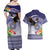 American Samoa Bald Eagle Couples Matching Off Shoulder Maxi Dress and Hawaiian Shirt Polynesian Tropical Flowers