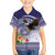 American Samoa Bald Eagle Family Matching Puletasi and Hawaiian Shirt Polynesian Tropical Flowers