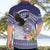 American Samoa Bald Eagle Hawaiian Shirt Polynesian Tropical Flowers