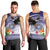 American Samoa Bald Eagle Men Tank Top Polynesian Tropical Flowers