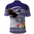 American Samoa Bald Eagle Polo Shirt Polynesian Tropical Flowers