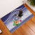 American Samoa Bald Eagle Rubber Doormat Polynesian Tropical Flowers