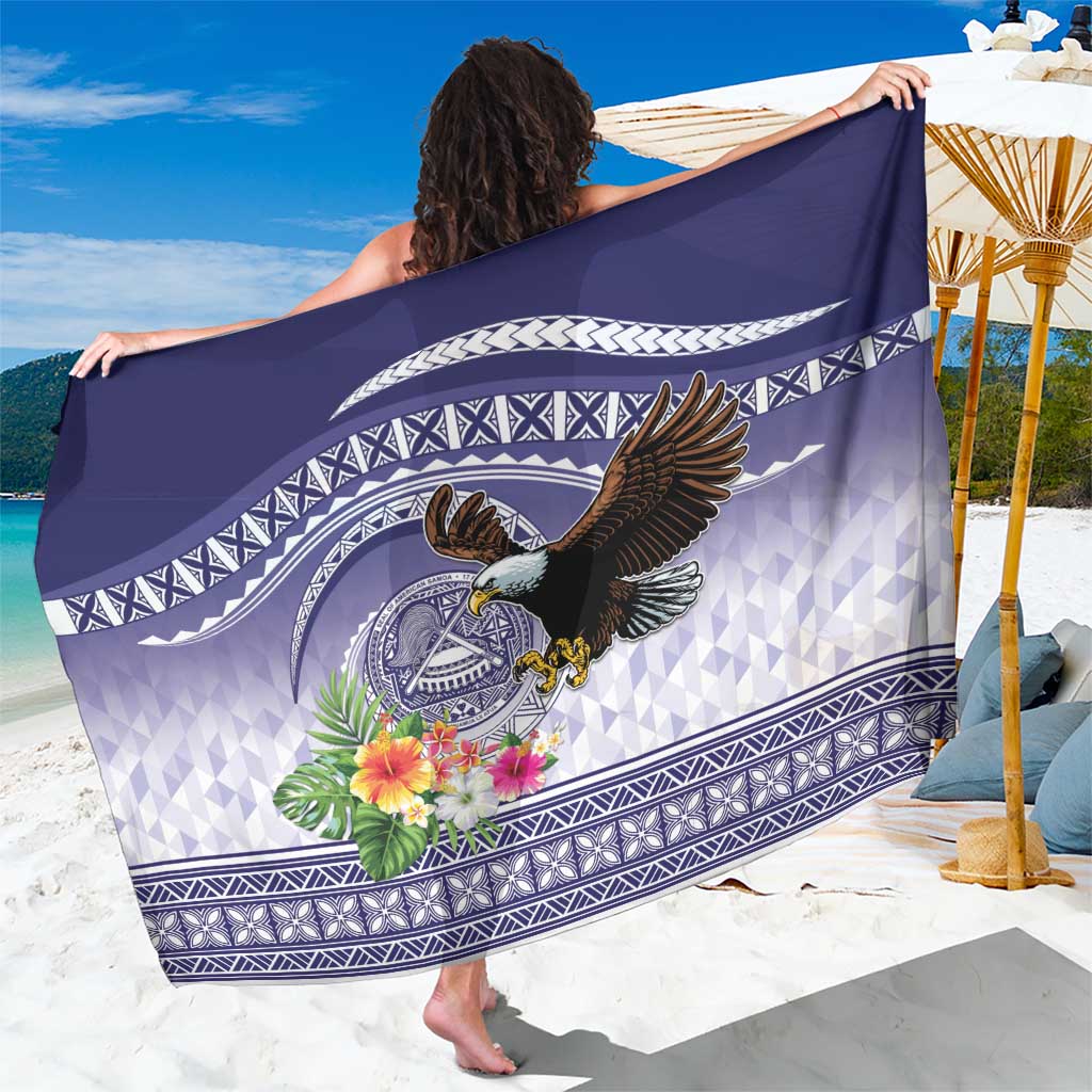 American Samoa Bald Eagle Sarong Polynesian Tropical Flowers