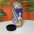 New Caledonia Kagu Bird 4 in 1 Can Cooler Tumbler Polynesian Tropical Flowers