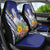 New Caledonia Kagu Bird Car Seat Cover Polynesian Tropical Flowers