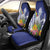 New Caledonia Kagu Bird Car Seat Cover Polynesian Tropical Flowers