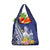 New Caledonia Kagu Bird Grocery Bag Polynesian Tropical Flowers