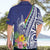 New Caledonia Kagu Bird Hawaiian Shirt Polynesian Tropical Flowers