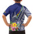 New Caledonia Kagu Bird Kid Hawaiian Shirt Polynesian Tropical Flowers