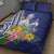 New Caledonia Kagu Bird Quilt Bed Set Polynesian Tropical Flowers