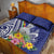 New Caledonia Kagu Bird Quilt Bed Set Polynesian Tropical Flowers