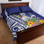 New Caledonia Kagu Bird Quilt Bed Set Polynesian Tropical Flowers