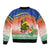 New Caledonia Nautilus Shell Bomber Jacket Polynesian Tropical Flowers