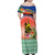 New Caledonia Nautilus Shell Family Matching Off Shoulder Maxi Dress and Hawaiian Shirt Polynesian Tropical Flowers