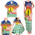 New Caledonia Nautilus Shell Family Matching Tank Maxi Dress and Hawaiian Shirt Polynesian Tropical Flowers