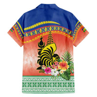 New Caledonia Nautilus Shell Family Matching Tank Maxi Dress and Hawaiian Shirt Polynesian Tropical Flowers