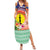 New Caledonia Nautilus Shell Summer Maxi Dress Polynesian Tropical Flowers