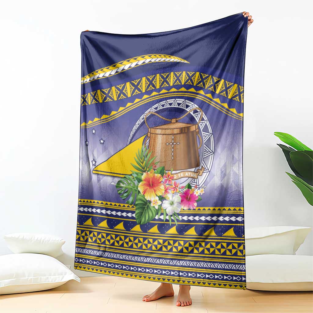Tokelau Tuluma Blanket Polynesian Tropical Flowers