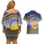 Tokelau Tuluma Couples Matching Off Shoulder Short Dress and Hawaiian Shirt Polynesian Tropical Flowers