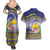 Tokelau Tuluma Couples Matching Summer Maxi Dress and Hawaiian Shirt Polynesian Tropical Flowers