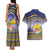 Tokelau Tuluma Couples Matching Tank Maxi Dress and Hawaiian Shirt Polynesian Tropical Flowers