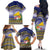 Tokelau Tuluma Family Matching Off The Shoulder Long Sleeve Dress and Hawaiian Shirt Polynesian Tropical Flowers