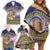 Tokelau Tuluma Family Matching Off Shoulder Short Dress and Hawaiian Shirt Polynesian Tropical Flowers