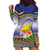 Tokelau Tuluma Hoodie Dress Polynesian Tropical Flowers