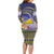 Tokelau Tuluma Long Sleeve Bodycon Dress Polynesian Tropical Flowers