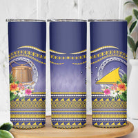 Tokelau Tuluma Skinny Tumbler Polynesian Tropical Flowers