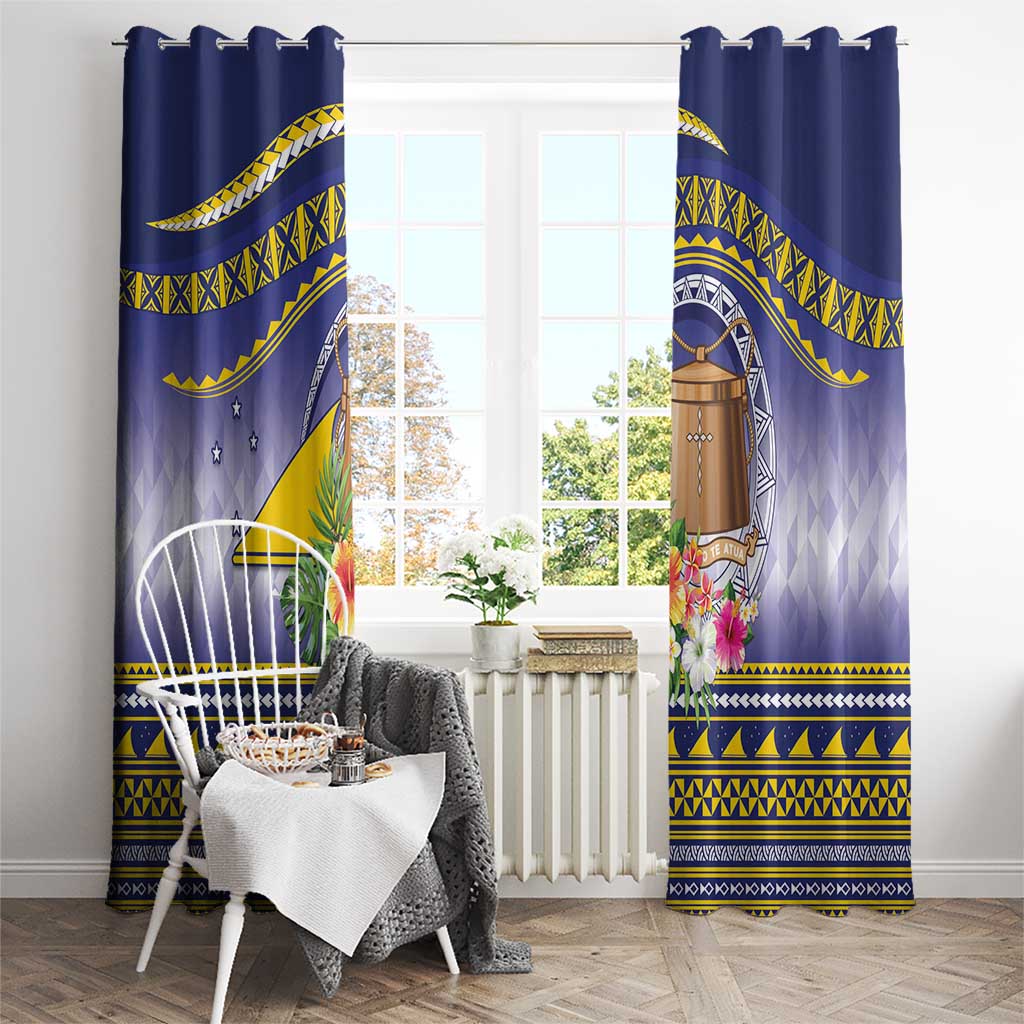 Tokelau Tuluma Window Curtain Polynesian Tropical Flowers