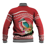 Wallis et Futuna Kingfisher Baseball Jacket Polynesian Tropical Flowers LT9 - Polynesian Pride
