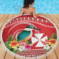 Wallis et Futuna Kingfisher Beach Blanket Polynesian Tropical Flowers LT9 - Polynesian Pride