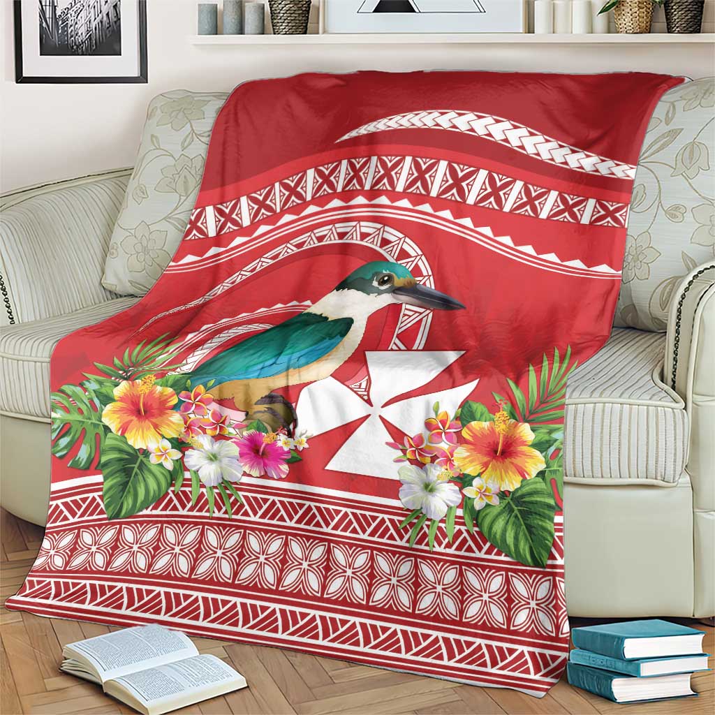 Wallis et Futuna Kingfisher Blanket Polynesian Tropical Flowers LT9 - Polynesian Pride