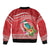 Wallis et Futuna Kingfisher Bomber Jacket Polynesian Tropical Flowers