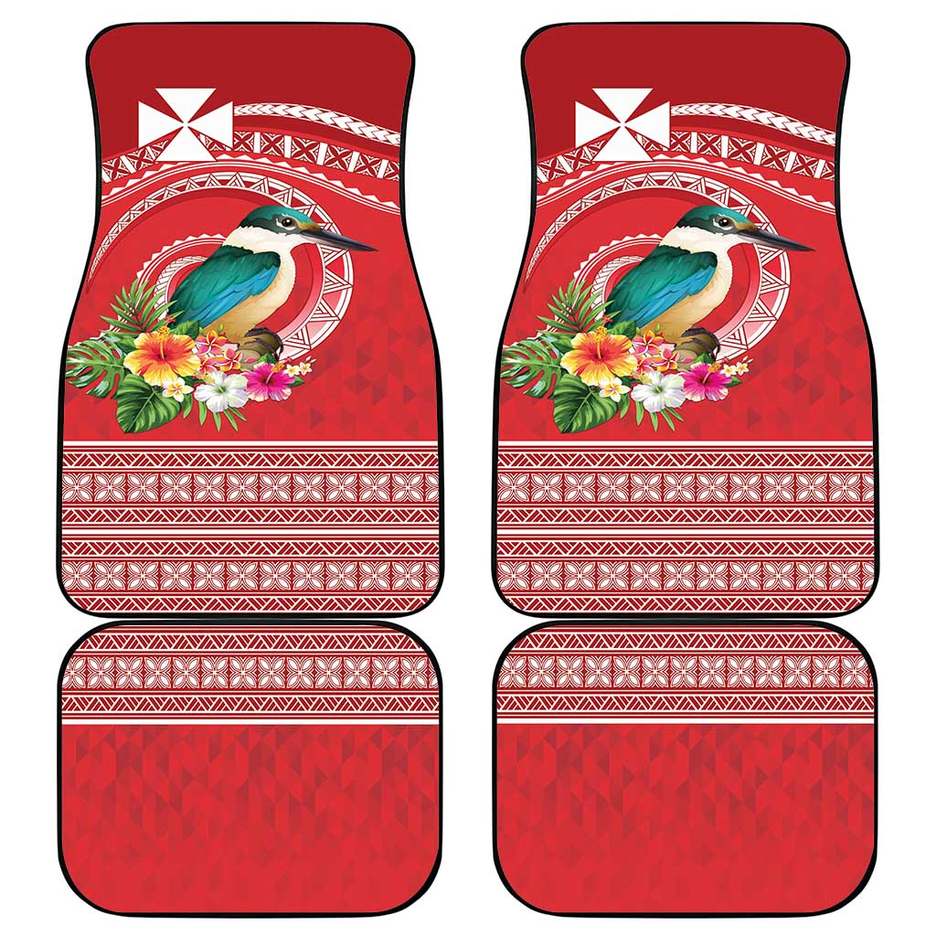 Wallis et Futuna Kingfisher Car Mats Polynesian Tropical Flowers LT9 - Polynesian Pride