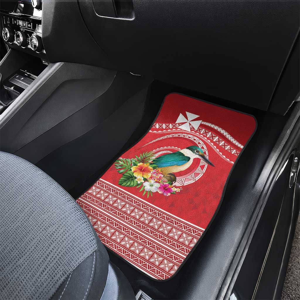 Wallis et Futuna Kingfisher Car Mats Polynesian Tropical Flowers LT9 - Polynesian Pride