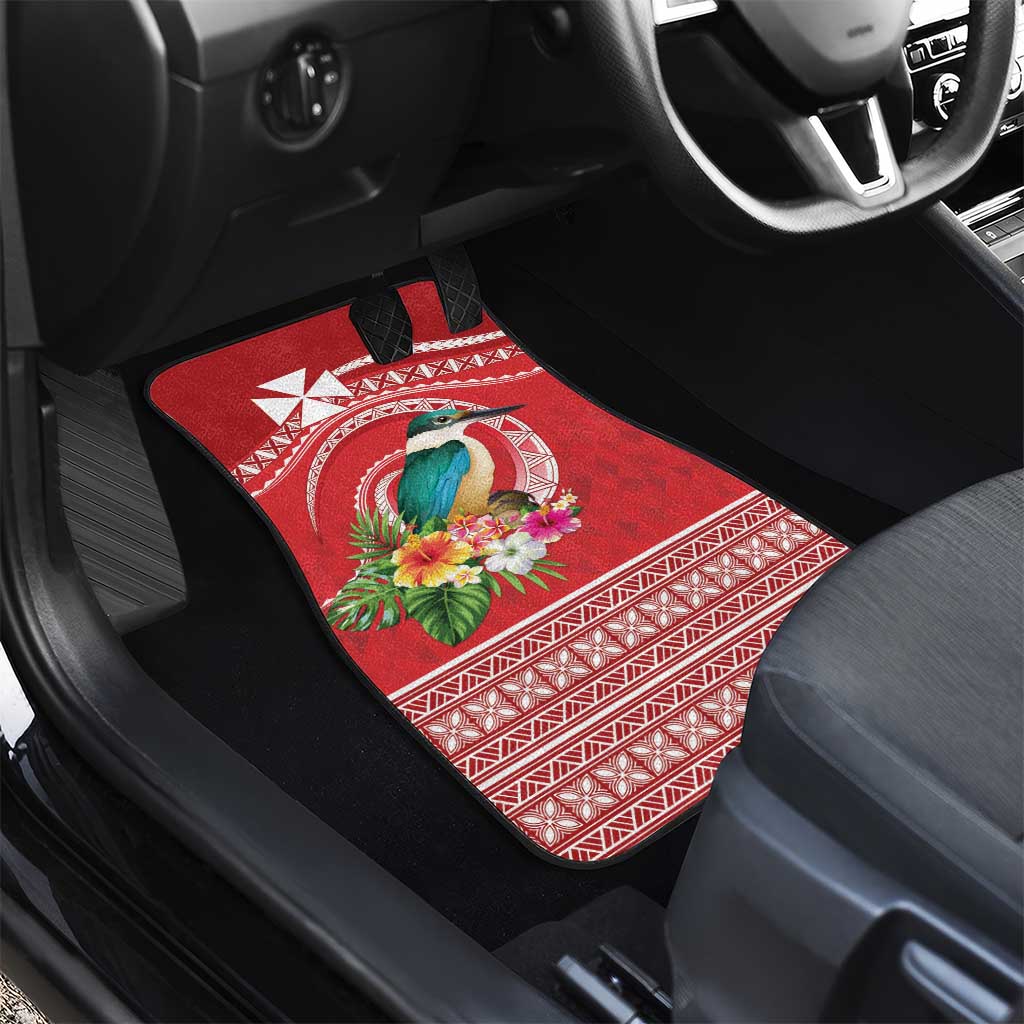 Wallis et Futuna Kingfisher Car Mats Polynesian Tropical Flowers LT9 - Polynesian Pride