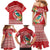 Wallis et Futuna Kingfisher Family Matching Mermaid Dress and Hawaiian Shirt Polynesian Tropical Flowers