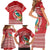 Wallis et Futuna Kingfisher Family Matching Short Sleeve Bodycon Dress and Hawaiian Shirt Polynesian Tropical Flowers