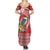 Wallis et Futuna Kingfisher Family Matching Summer Maxi Dress and Hawaiian Shirt Polynesian Tropical Flowers