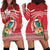 Wallis et Futuna Kingfisher Hoodie Dress Polynesian Tropical Flowers