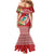 Wallis et Futuna Kingfisher Mermaid Dress Polynesian Tropical Flowers