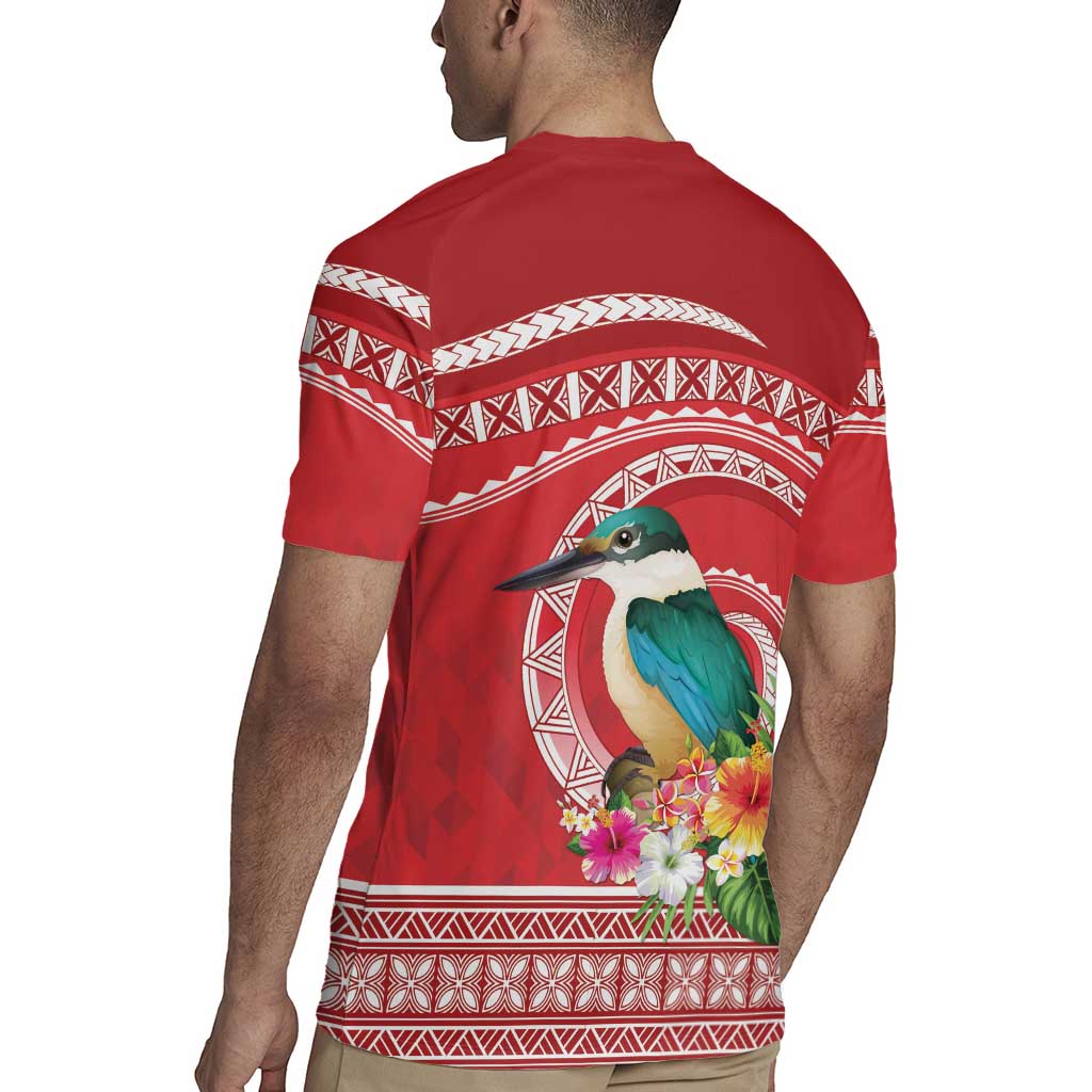 Wallis et Futuna Kingfisher Rugby Jersey Polynesian Tropical Flowers LT9 - Polynesian Pride